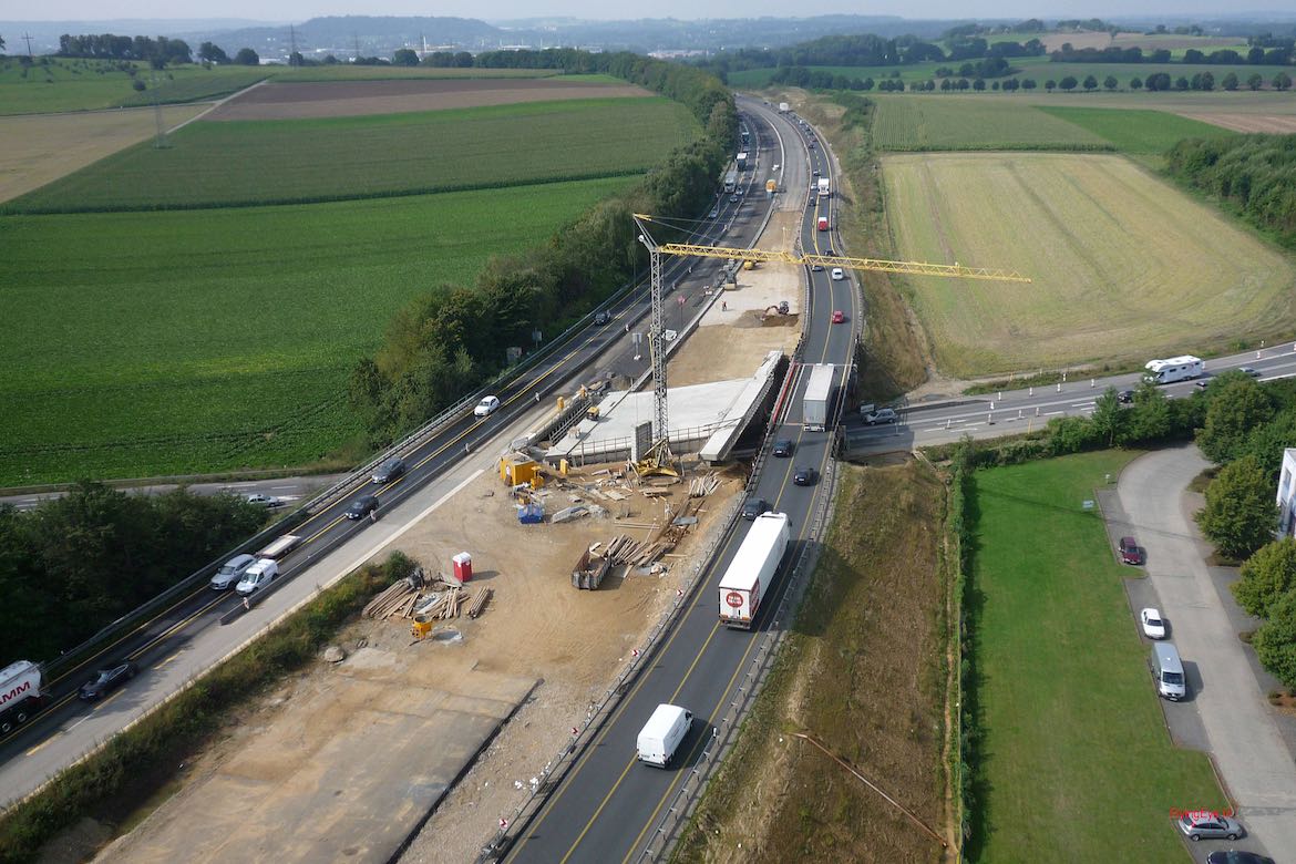 September 2013 – Brückenbau A4 Fahrtrichtung Niederlande über Verlautenheidenerstr